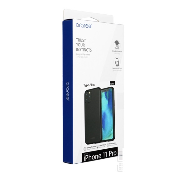 ARAREE TYPOSKIN SZILIKON TOK APPLE IPHONE 11 PRO, FEKETE