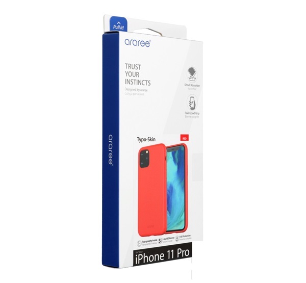 ARAREE TYPOSKIN SZILIKON TOK APPLE IPHONE 11 PRO, PIROS