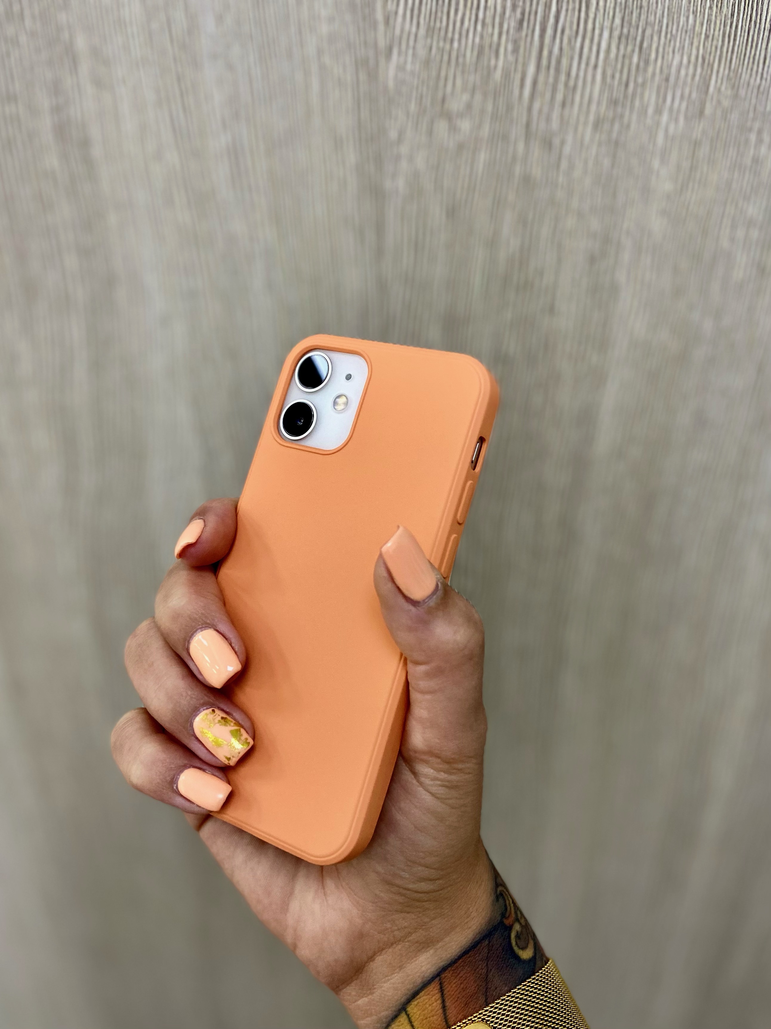 Prémium minőségű alap árkategóriás tok narancs színben iPhone 12 Mini