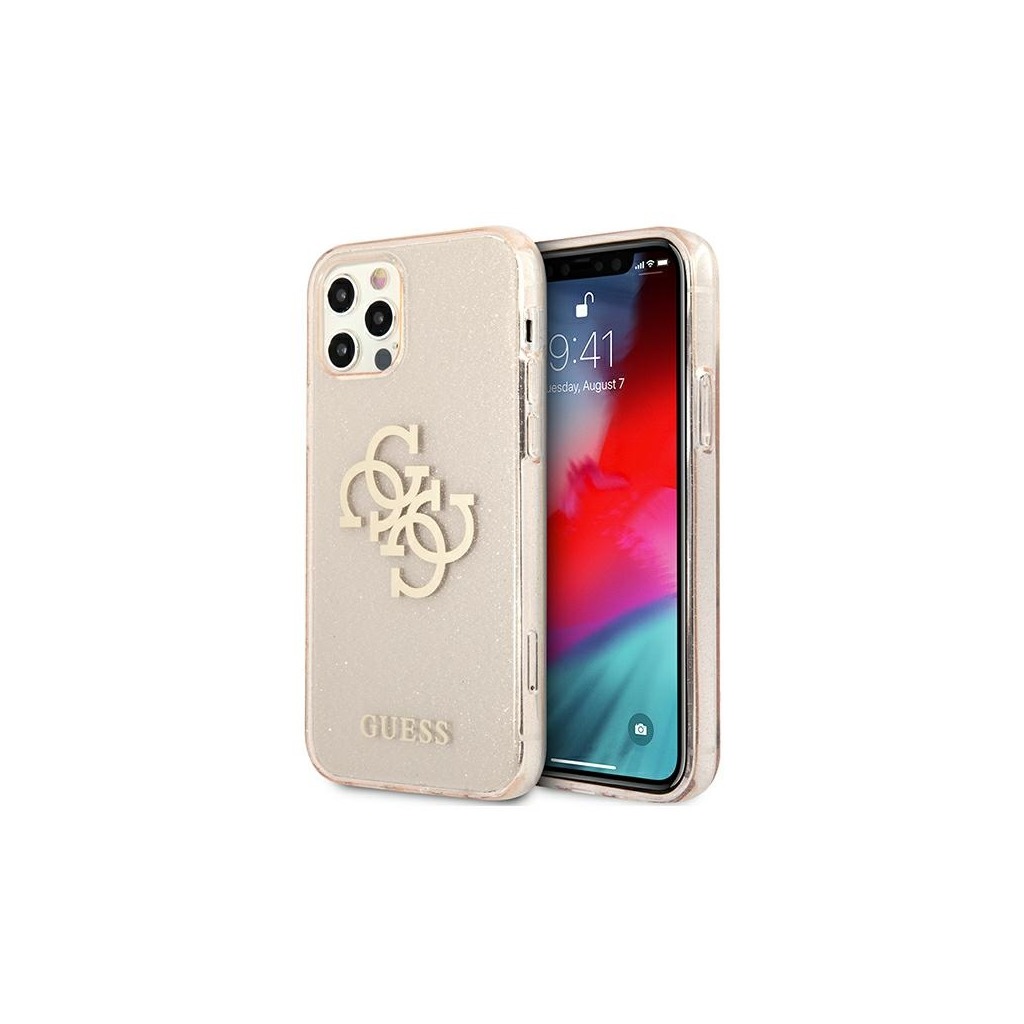 Guess hátlapi tok 4G arany, iPhone 12 Pro Max készülékre