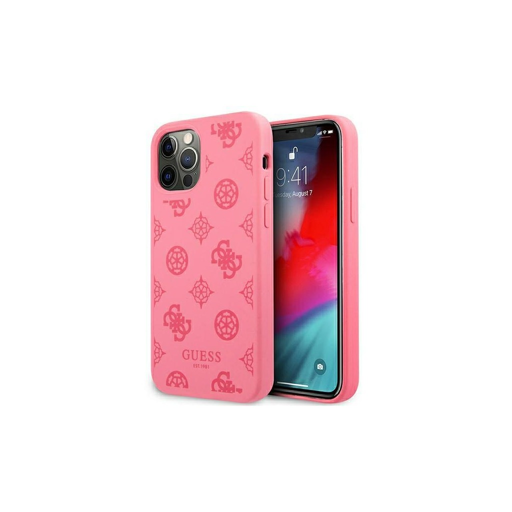 Guess hátlapi tok fukszia iPhone 12 Pro Max készülékre