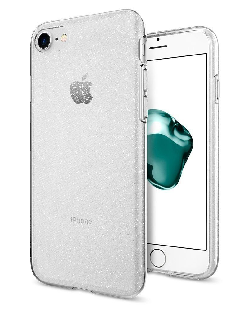 Spigen 7/8/SE(2020/2022) Liquid Crystal Glitter tok, átlátszó