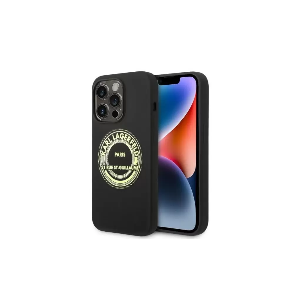Karl Lagerfeld tok fekete (KLHCP14LSRSGRCK) Apple iPhone 14 Pro készülékhez