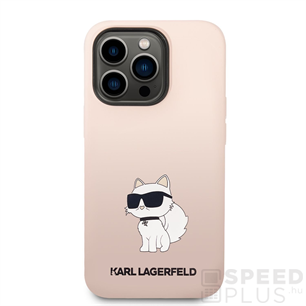 KARL LAGERFELD LIQUID CHOUPETTE SZILIKON HÁTLAP TOK APPLE IPHONE 14 PRO, PINK