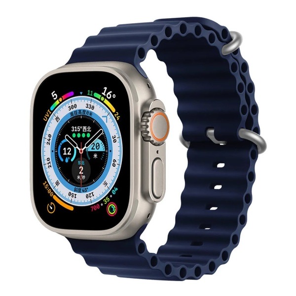 Apple Watch 42 / 44 / 45 / 49 mm óceán óraszíj sötétkék színben