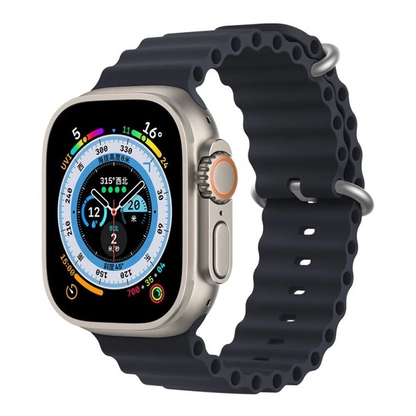 Apple Watch 42 / 44 / 45 / 49 mm óceán óraszíj fekete színben